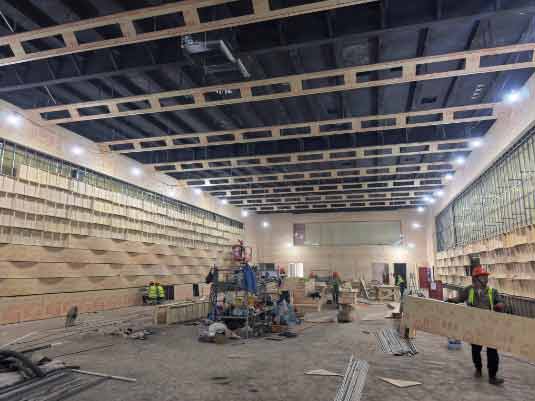 室内智慧靶场开工建设施工现场 实弹射击训练方舱